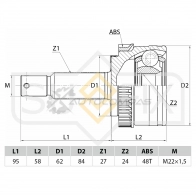 ШРУС наружный SUFIX ST-1074 R8C P1HX 1440877327 - Изображение 2