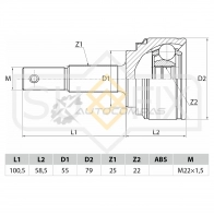 ШРУС наружный SUFIX P8RH X4 1440876951 ST-1078 - Изображение 2