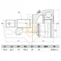ШРУС наружный SUFIX ST-1082 Z MOAY 1440877332 - Изображение 2