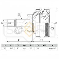 ШРУС наружный SUFIX ST-1084 6MCY M8I 1440876953 - Изображение 2