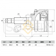ШРУС наружный SUFIX ST-1085 CEZ KU 1440876954 - Изображение 2