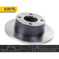Тормозной диск задний Audi 1.6-1.9 TD 86 ZENTPARTS 1441245125 Z06024 B3NYFT F - Изображение 2