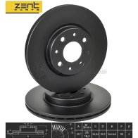 Тормозной диск передний Alfa Romeo 145-155, Fiat Brava 1.6-2.0 92 ZENTPARTS JMF LD Z06273 1441245216 - Изображение 2