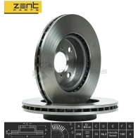 Тормозной диск передний Toyota Yaris 1.01.3 06 ZENTPARTS 1441245522 Z06193 18B02 6P - Изображение 2