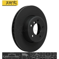 Тормозной диск передний Bmw E60 E61 520- 530 D 03 ZENTPARTS 1441246714 F1J AOM Z06134 - Изображение 2