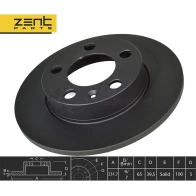 Тормозной диск задний Audi A2 A3 T T, Volkswagen Bora Golf 1.4-1.9 TDi 96 ZENTPARTS JMNC3 D 1441247074 Z06253 - Изображение 2