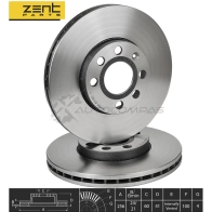 Тормозной диск передний Opel Astra 1.4-1.7 TD 98 ZENTPARTS 1441247613 Z05980 JXE4 XW - Изображение 2