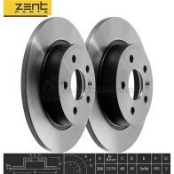 Тормозной диск задний Opel Astra J, Chevrolet Cruze 1.4-1.81.3-2.0 C DTi2.0 CDi 09 ZENTPARTS 1441247616 Z05960 2B0LB G - Изображение 2