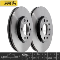 Тормозной диск передний Opel Astra 1.6-2.2 TD 97 ZENTPARTS 1441247642 Z05947 D DXV4YS - Изображение 2