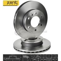 Тормозной диск задний Mercedes Sprinter, Volkswagen C R A F T E R ZENTPARTS 1441248252 Z06079 XNPU6 4 - Изображение 2
