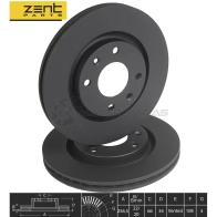 Тормозной диск передний Citroen C3 Xsara, Peugeot 206 1.1-2.0 HDi 96 ZENTPARTS Z06255 6JNX K 1441249007 - Изображение 2