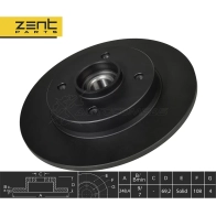 Тормозной диск задний Citroen C3 C4 all 06 ZENTPARTS Z06281 5 LA1HXJ 1441249230 - Изображение 2