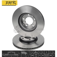 Тормозной диск передний Peugeot 607 2.0-2.2 HDi 99 ZENTPARTS 1441249242 V4Z9 PL Z06117 - Изображение 2
