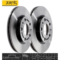 Тормозной диск передний Renault Duster 1.61.5 DCi 10 ZENTPARTS YT MX6 1441249810 Z05981 - Изображение 2