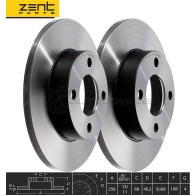 Тормозной диск передний Audi 1.6-2.0 D 86-91 ZENTPARTS Z05973 U QS7KV 1441250652 - Изображение 2