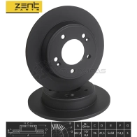 Тормозной диск задний Hyundai Elantrai30 Veloster, Kia Ceed Soul Pro Ceed 1.4-1.6 11 ZENTPARTS Z06271 TAOA ZX 1441250656 - Изображение 2