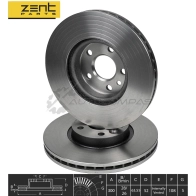 Тормозной диск передний Ford Galaxy S- Max 1.8 D-2.5, Volvo S60 S80 X C70 06 ZENTPARTS Z06198 ZJ0156 4 1441251246 - Изображение 2