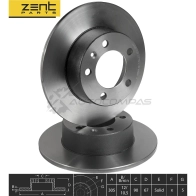 Тормозной диск задний Renault Master all 98 ZENTPARTS L WJFSI5 1441252657 Z06237 - Изображение 2