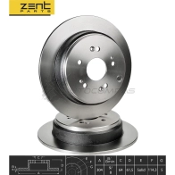 Тормозной диск задний Honda CR-V 2.2 C TDi 05 ZENTPARTS QIW6 8 Z06124 1441253103 - Изображение 2