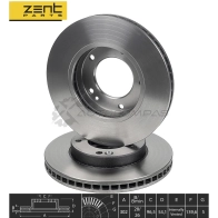 Тормозной диск передний Kia Sorento 2.43.52.5 CRDi 02 ZENTPARTS Z06126 1441253144 GGD9Z N - Изображение 2
