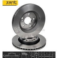 Тормозной диск передний Honda CR-V 2.02.2 C TDi D T E C2.4 V T E C 07 ZENTPARTS Z06020 1441253145 JMYE9L T - Изображение 2
