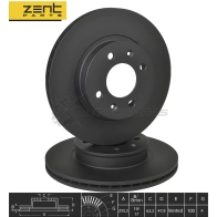 Тормозной диск передний Hyundai Getz 1.1-1.5 CRDi 02 ZENTPARTS 1441253811 Z06283 K6IZ NJI - Изображение 2