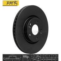 Тормозной диск передний Hyundai i40 1.62.01.7 CRDi 11 ZENTPARTS Z06178 1441253815 BDNO T0T - Изображение 2