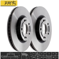 Тормозной диск передний Hyundai ix35 Sonata Tucson, Kia Sportage 2.0-3.3 04 ZENTPARTS IWW T8V Z05957 1441253820 - Изображение 2