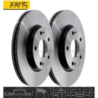 Тормозной диск передний Hyundai Elantra 3i30 Veloster 1.4-1.81.4 D1.6 D 10, Kia Cee'd 2 ZENTPARTS Z05971 ZRSAF6 X 1441253822 - Изображение 2