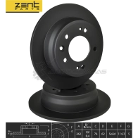Тормозной диск задний Hyundai Elantra 1.6 C V V T1.6 CRDi 06 ZENTPARTS 1441254407 S E6CFW Z06284 - Изображение 2