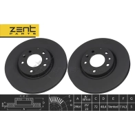 Тормозной диск передний Mazda 6 Gh 1.82.02.0 D2.2 D2.5 07 ZENTPARTS Z06268 1441254539 8F0M K - Изображение 2