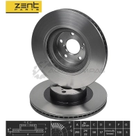 Тормозной диск передний Subaru impreza 2.0 00 ZENTPARTS 1441254900 WD D4JI Z06011 - Изображение 2