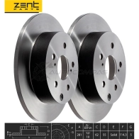 Тормозной диск задний Toyota R A V4 2.02.2 D 06 ZENTPARTS Z06060 1441254907 LRQ8L J2 - Изображение 2