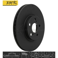 Тормозной диск передний Toyota Avensis 1.82.0 03 ZENTPARTS Z06139 K4Y9 ZO 1441254915 - Изображение 2