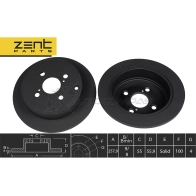 Тормозной диск задний Toyota Corolla 1.41.6 01 ZENTPARTS Z06279 CGSEV EB 1441254919 - Изображение 2