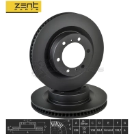 Тормозной диск передний Toyota Land Cruiser 200 07 ZENTPARTS Q4N 8AI Z06289 1441255857 - Изображение 2