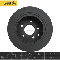 Тормозной диск задний Nissan Qashqai 1.6-2.0i1.5DCi-2.0DCi 07 ZENTPARTS 2NE9 K5X Z05962 1441258733 - Изображение 2
