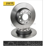 Тормозной диск задний Audi A3, Skoda Octavia Superb, Volkswagen Golf Jetta 1.2 T S i-3.6 03 ZENTPARTS 1441262184 BNFUV 4 Z05991 - Изображение 2