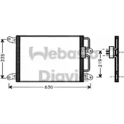 Радиатор кондиционера WEBASTO Fiat Marea (185) 1 Универсал 2.4 TD 125 125 л.с. 1996 – 1999 X16PK T HLECK 82D0225263A