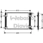 Радиатор кондиционера WEBASTO 82D0226108MA QJ COEGP N628GE1 1277552175