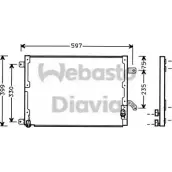 Радиатор кондиционера WEBASTO R 1V2Z0O 82D0225190A A318PD 1278797087