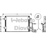 Радиатор кондиционера WEBASTO GCH5NP 1282237203 Y 079CN2 82D0226102MA