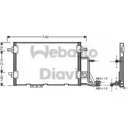 Радиатор кондиционера WEBASTO PPCQ QDR C51C8L 82D0225455A Audi A6 (C5) 2 Универсал 2.5 Tdi 163 л.с. 2002 – 2005