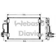 Радиатор кондиционера WEBASTO HIH334 82D0225145A XWMX X Audi A8 (D2) 1 Седан 2.8 163 л.с. 1995 – 1996