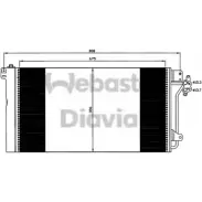 Радиатор кондиционера WEBASTO Volkswagen Transporter (T5) 5 Грузовик 1.9 TDI 105 л.с. 2003 – 2009 9SV 1R 2AVIVY 82D0225629A