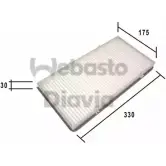 Салонный фильтр WEBASTO OVGK4LT XSVLP N Opel Vivaro (A) 1 Фургон 1.9 DTI (F7) 101 л.с. 2001 – 2024 82D0325193A