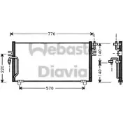 Радиатор кондиционера WEBASTO 82D0225350A L 26KG93 Nissan Primera (P11) 2 Седан AI140