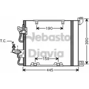 Радиатор кондиционера WEBASTO E124A 82D0226199MA Opel Astra (G) 2 Хэтчбек 1.7 CDTI (F08. F48) 80 л.с. 2003 – 2009 3 YHTV