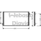 Радиатор кондиционера WEBASTO U 2HSLC Z4N4G 1312982125 82D0225497A