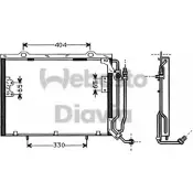 Радиатор кондиционера WEBASTO Mercedes CLK (C208) 1 Купе 2.0 200 Kompressor (2044) 163 л.с. 2000 – 2002 2SZX03T V DGR3 82D0225327A